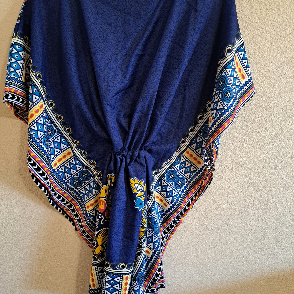 Moda Navy and Multicolor Patterned Tunic - Picture 8 of 8